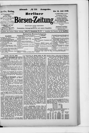 Berliner Börsen-Zeitung vom 14.07.1899