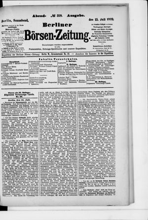 Berliner Börsen-Zeitung vom 15.07.1899