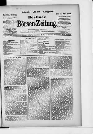 Berliner Börsen-Zeitung vom 17.07.1899