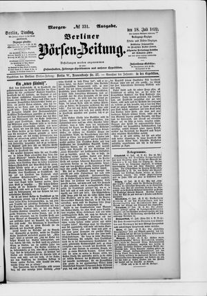 Berliner Börsen-Zeitung vom 18.07.1899