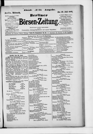 Berliner Börsen-Zeitung vom 19.07.1899