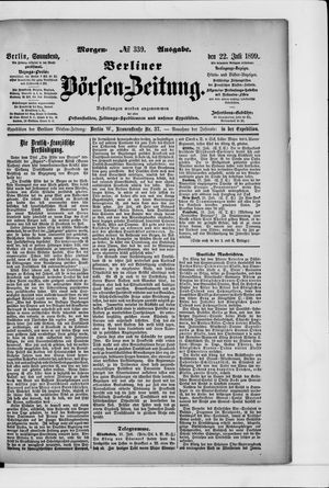 Berliner Börsen-Zeitung vom 22.07.1899