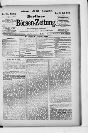 Berliner Börsen-Zeitung vom 24.07.1899