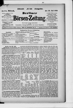 Berliner Börsen-Zeitung on Jul 26, 1899