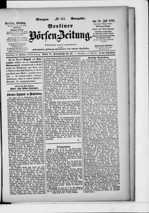 Berliner Börsen-Zeitung vom 30.07.1899
