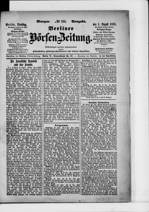 Berliner Börsen-Zeitung vom 01.08.1899