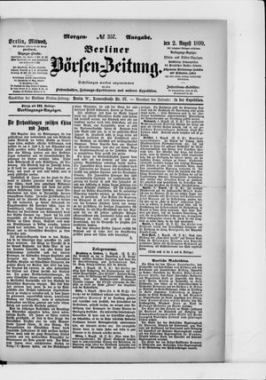 Berliner Börsen-Zeitung on Aug 2, 1899