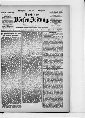 Berliner Börsen-Zeitung vom 03.08.1899