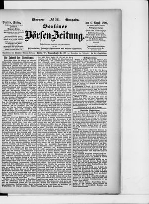 Berliner Börsen-Zeitung vom 04.08.1899