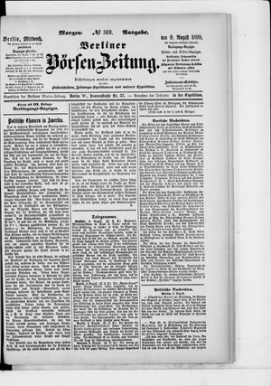 Berliner Börsen-Zeitung vom 09.08.1899