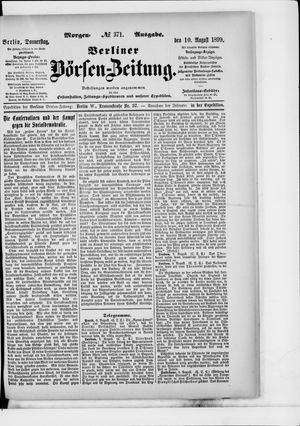 Berliner Börsen-Zeitung vom 10.08.1899