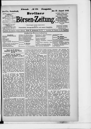 Berliner Börsen-Zeitung vom 12.08.1899