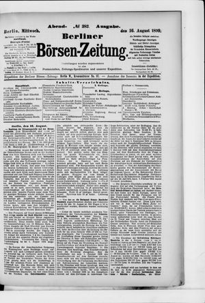 Berliner Börsen-Zeitung vom 16.08.1899