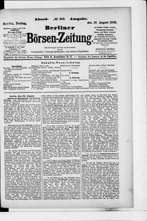 Berliner Börsen-Zeitung vom 18.08.1899
