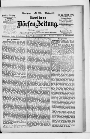 Berliner Börsen-Zeitung vom 22.08.1899