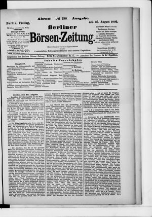 Berliner Börsen-Zeitung vom 25.08.1899