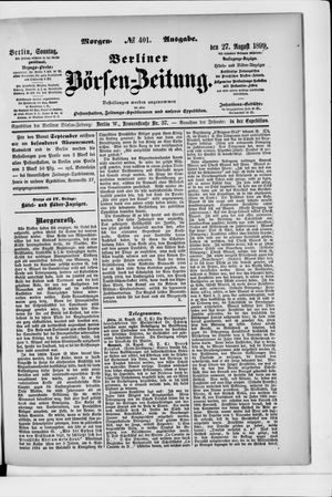 Berliner Börsen-Zeitung vom 27.08.1899