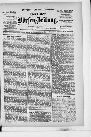 Berliner Börsen-Zeitung vom 29.08.1899