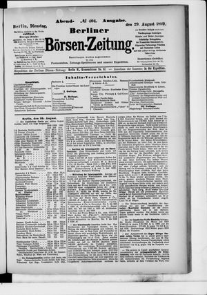 Berliner Börsen-Zeitung vom 29.08.1899