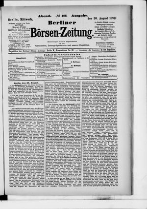 Berliner Börsen-Zeitung vom 30.08.1899