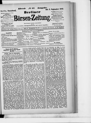 Berliner Börsen-Zeitung vom 02.09.1899