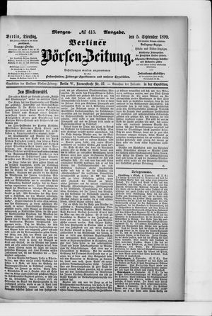 Berliner Börsen-Zeitung vom 05.09.1899