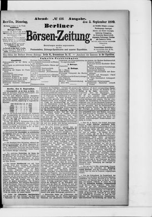 Berliner Börsen-Zeitung vom 05.09.1899