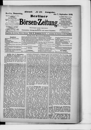 Berliner Börsen-Zeitung vom 07.09.1899