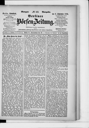 Berliner Börsen-Zeitung vom 09.09.1899