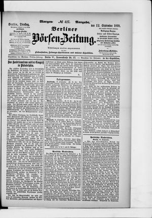 Berliner Börsen-Zeitung vom 12.09.1899