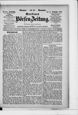 Berliner Börsen-Zeitung vom 14.09.1899