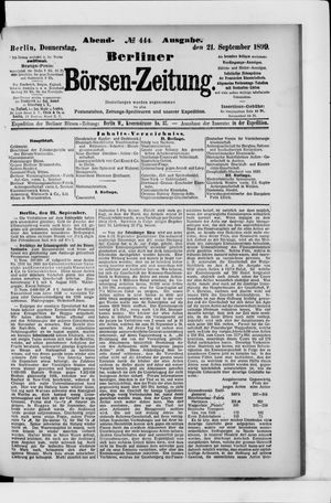 Berliner Börsen-Zeitung vom 21.09.1899
