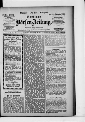 Berliner Börsen-Zeitung vom 24.09.1899