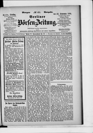 Berliner Börsen-Zeitung vom 26.09.1899