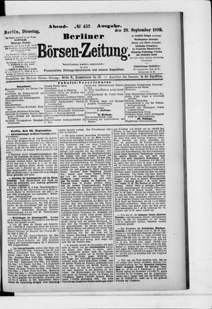 Berliner Börsen-Zeitung vom 26.09.1899