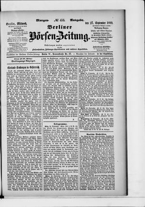Berliner Börsen-Zeitung vom 27.09.1899