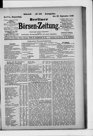 Berliner Börsen-Zeitung vom 28.09.1899