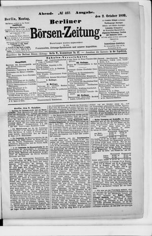 Berliner Börsen-Zeitung on Oct 2, 1899