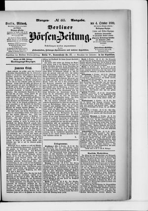 Berliner Börsen-Zeitung vom 04.10.1899