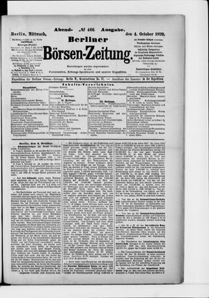 Berliner Börsen-Zeitung vom 04.10.1899