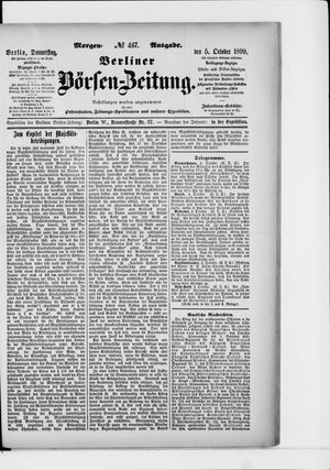 Berliner Börsen-Zeitung vom 05.10.1899