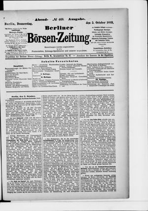 Berliner Börsen-Zeitung vom 05.10.1899