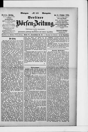 Berliner Börsen-Zeitung vom 06.10.1899