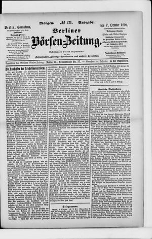 Berliner Börsen-Zeitung on Oct 7, 1899