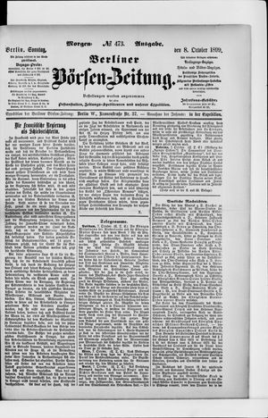 Berliner Börsen-Zeitung vom 08.10.1899