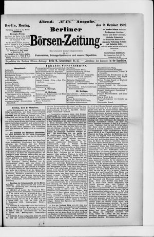 Berliner Börsen-Zeitung vom 09.10.1899
