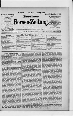 Berliner Börsen-Zeitung vom 10.10.1899