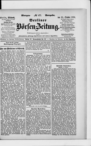 Berliner Börsen-Zeitung vom 11.10.1899