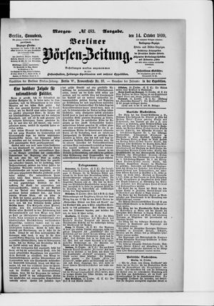 Berliner Börsen-Zeitung vom 14.10.1899