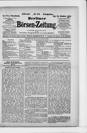 Berliner Börsen-Zeitung vom 14.10.1899